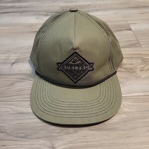 Burlebo Signature Logo Rope Snapback Hat Cap - Dark Moss Green One Size Snapback